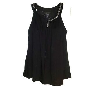 Apostrophe Women Small Black Tank Top | Whimsygoth RomanticGoth SLVS Blouse